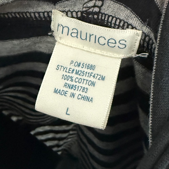 Hooded Striped Black and Gray Women's Top, Cinch design with front pockets - Picture 4 of 4